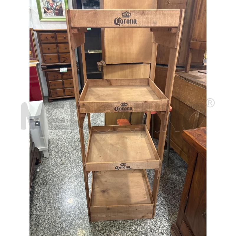 SCAFFALE LEGNO EPOSITORE BIRRA CORONA | Mercatino dell'Usato Pomezia 1