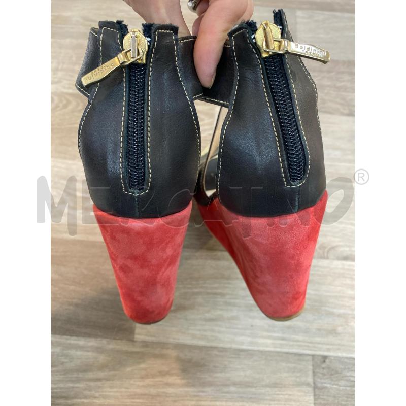 SCARPE BALDININI ZEPPA ROSSA VELLUTO NERE DORATE | Mercatino dell'Usato Pomezia 5
