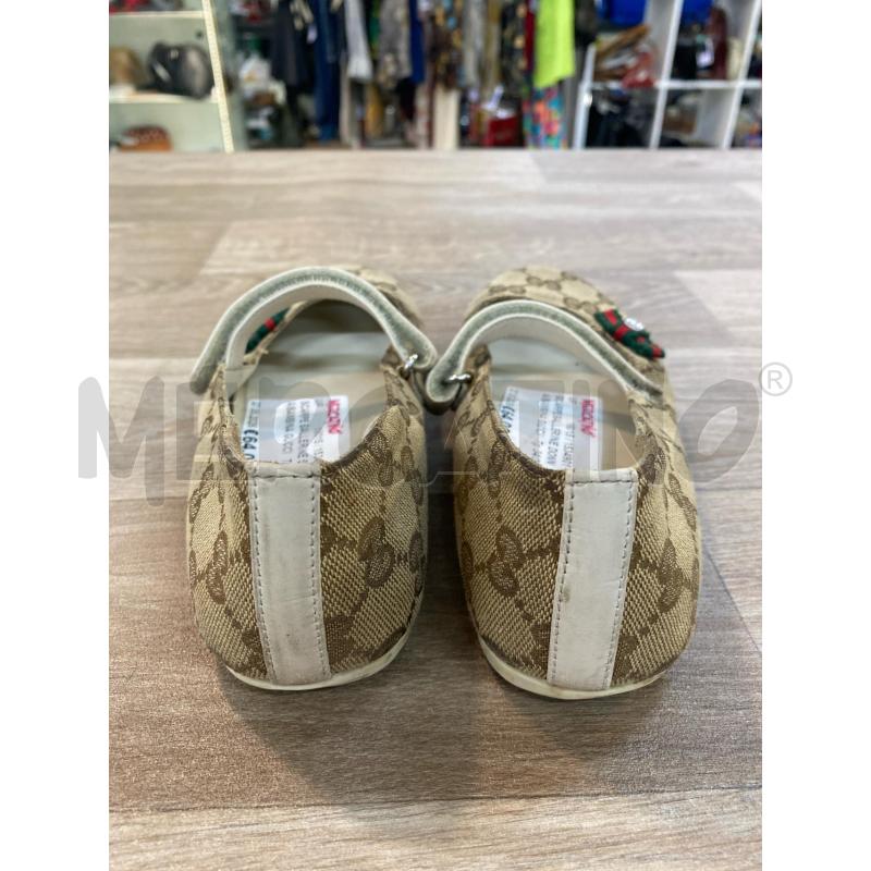 SCARPE BALLERINE DONNA/BAMBINA GUCCI BEIGE G MONOGRAM STRAP  | Mercatino dell'Usato Pomezia 3