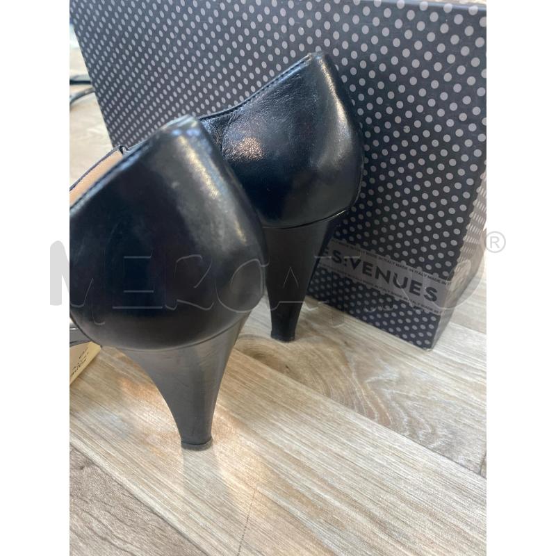 SCARPE DECOLLETÉ DONNA LES VENUES MADE IN ITALY PELLE NERA TACCO A GABBIA | Mercatino dell'Usato Pomezia 3