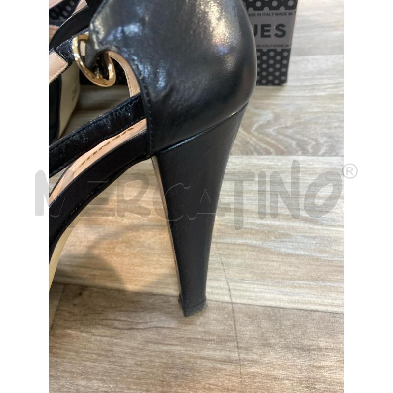 SCARPE DECOLLETÉ DONNA LES VENUES MADE IN ITALY PELLE NERA TACCO A GABBIA | Mercatino dell'Usato Pomezia 4