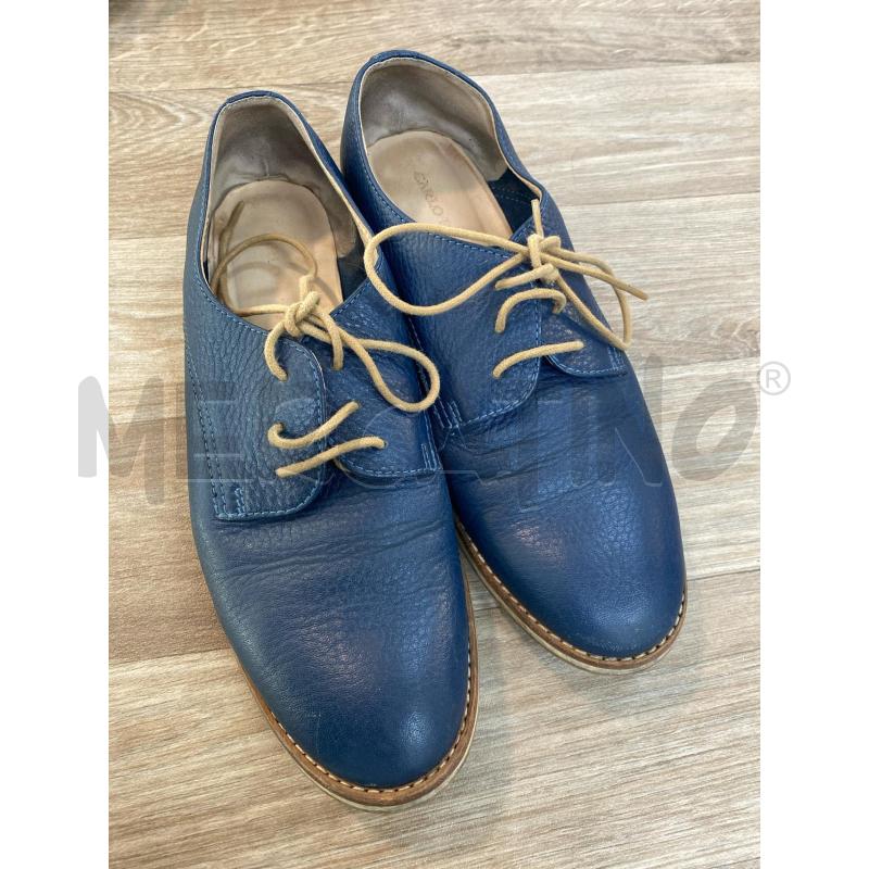 SCARPE DONNA CARLO PAZOLINI BLU BEIGE IN PELLE | Mercatino dell'Usato Pomezia 1