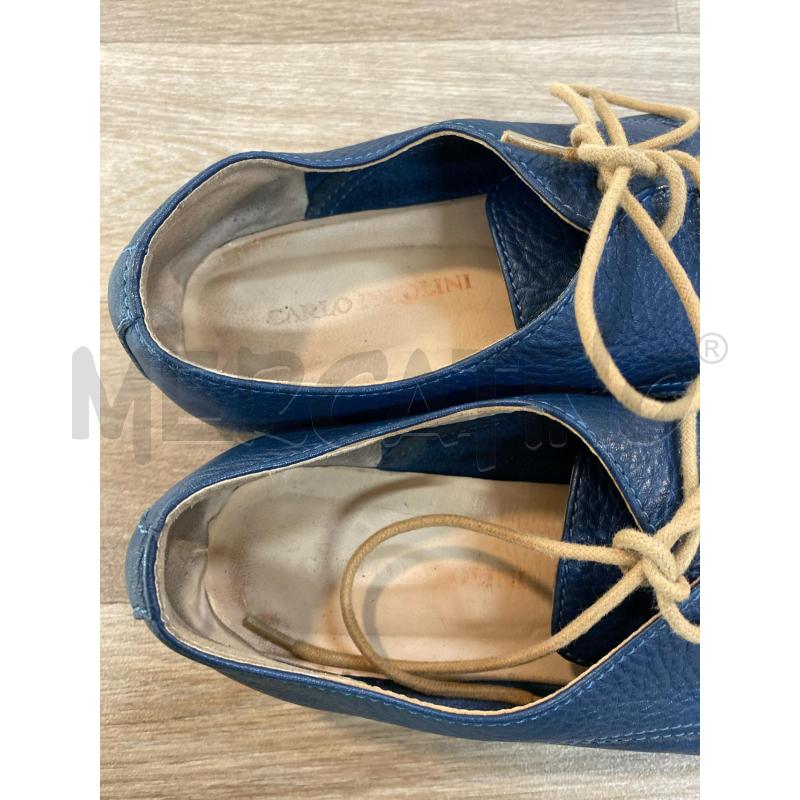SCARPE DONNA CARLO PAZOLINI BLU BEIGE IN PELLE | Mercatino dell'Usato Pomezia 2