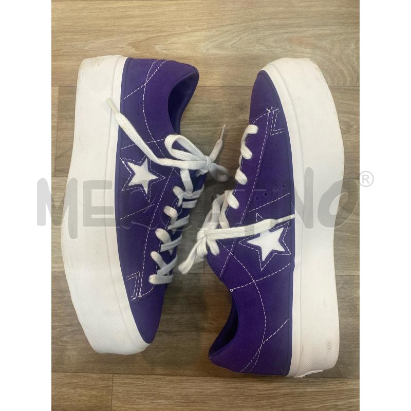 SCARPE DONNA CONVERSE VIOLA  CUCITURE STELLA BIANCA | Mercatino dell'Usato Pomezia 4
