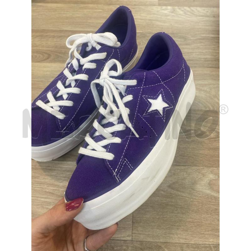 SCARPE DONNA CONVERSE VIOLA  CUCITURE STELLA BIANCA | Mercatino dell'Usato Pomezia 5
