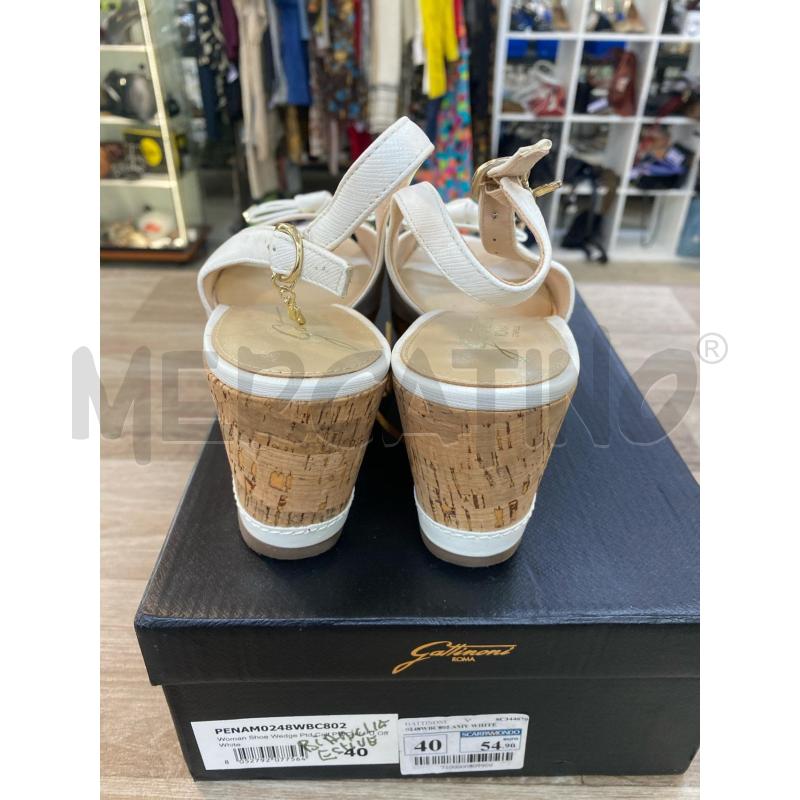 SCARPE DONNA GATTINONI SANDALI ZEPPA SIMILPELLE FIOCCO SUGHERO | Mercatino dell'Usato Pomezia 3