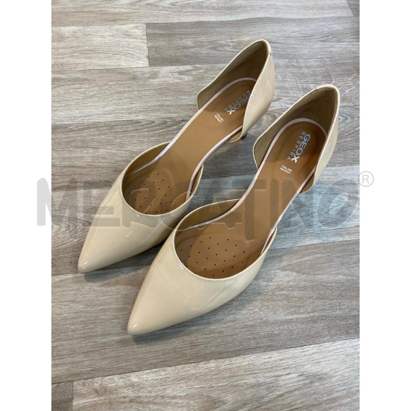 SCARPE DONNA GEOX PUNTA LUCIDA BEIGE | Mercatino dell'Usato Pomezia 1