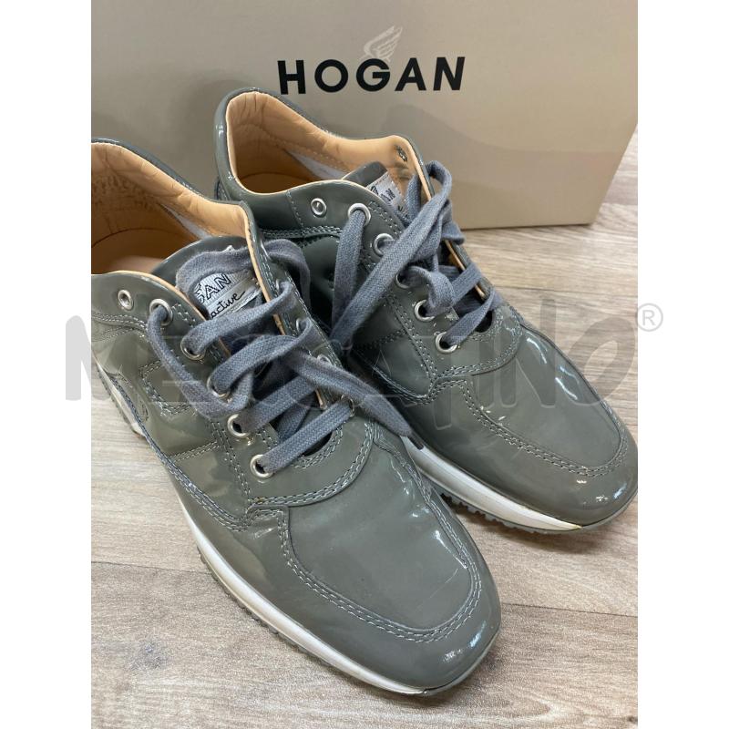 SCARPE DONNA HOGAN GRIGIO LUCIDO  | Mercatino dell'Usato Pomezia 1