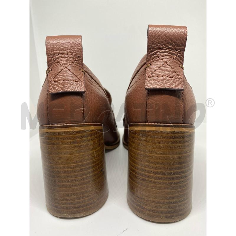 SCARPE DONNA SEE BY CLOÉ MOCASSINO TACCO LEGNO VERA PELLE CATENA ORO | Mercatino dell'Usato Pomezia 5