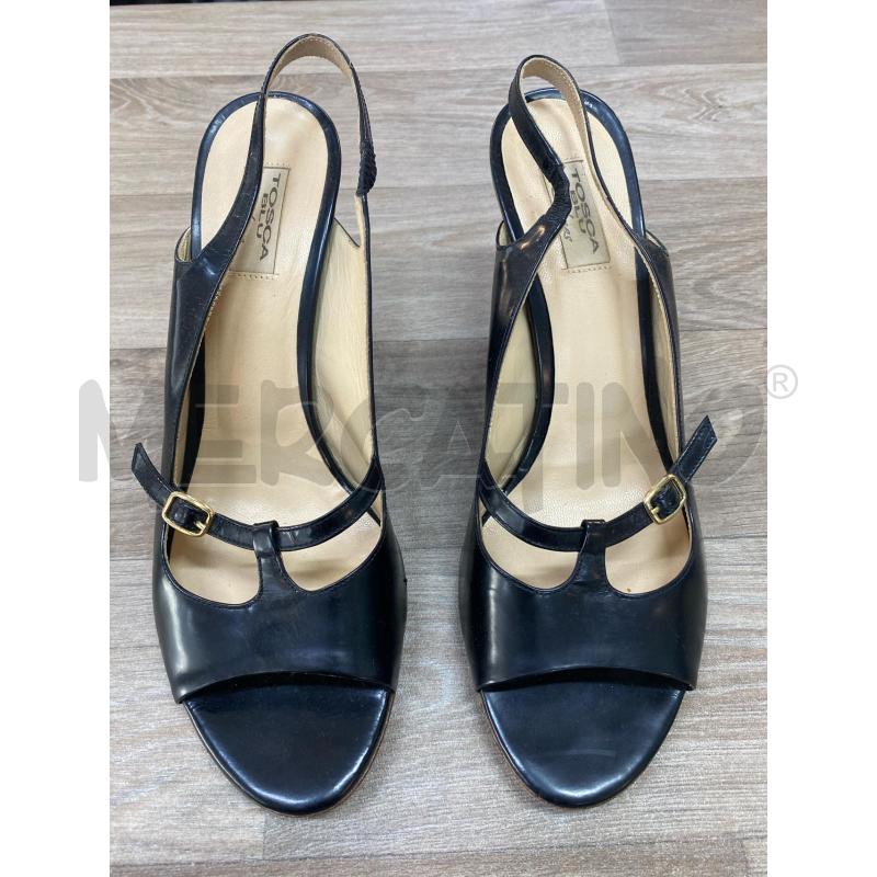 SCARPE DONNA TOSCA BLU NERE FIBIETTA DORATA  | Mercatino dell'Usato Pomezia 1