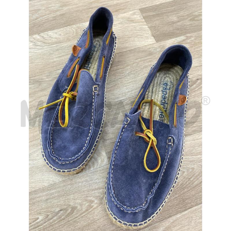 SCARPE UOMO BARCA BRAND ESPADRILLES VERA PELLE CAMOSCIO BLU SCURO | Mercatino dell'Usato Pomezia 1