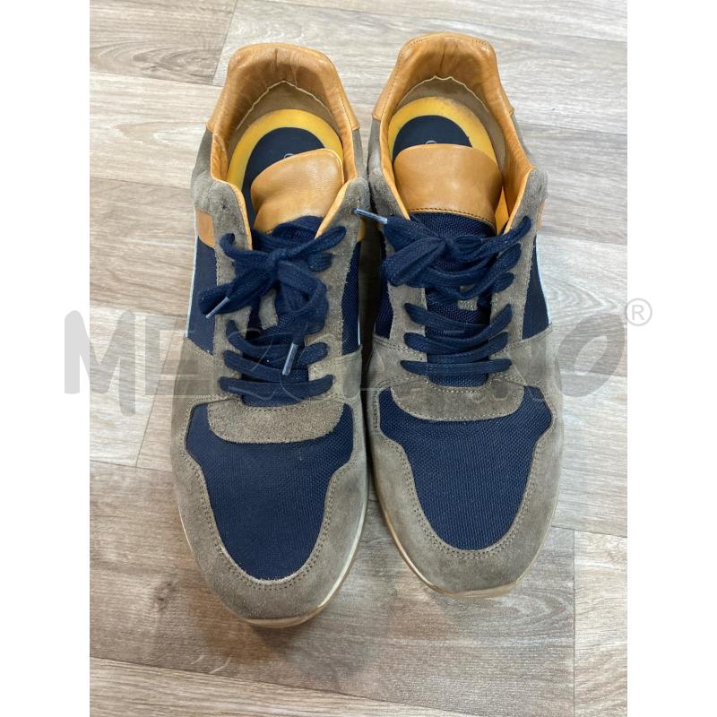 SCARPE UOMO OSCAR & THAIS SCAMOSCIATE MARRONI TELA BLU ECOPELLE | Mercatino dell'Usato Pomezia 1