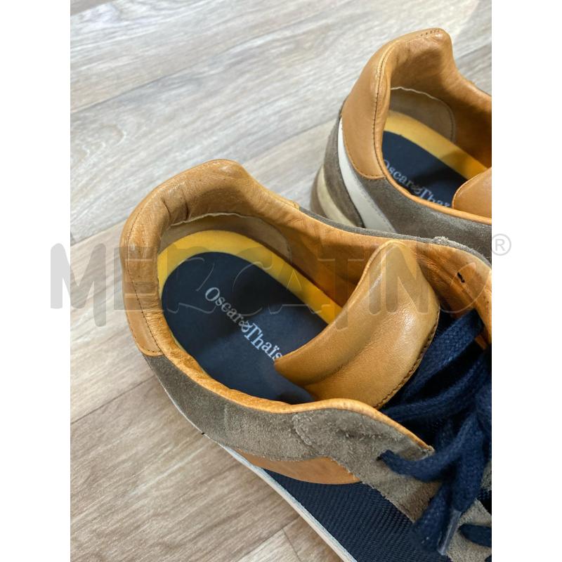 SCARPE UOMO OSCAR & THAIS SCAMOSCIATE MARRONI TELA BLU ECOPELLE | Mercatino dell'Usato Pomezia 2
