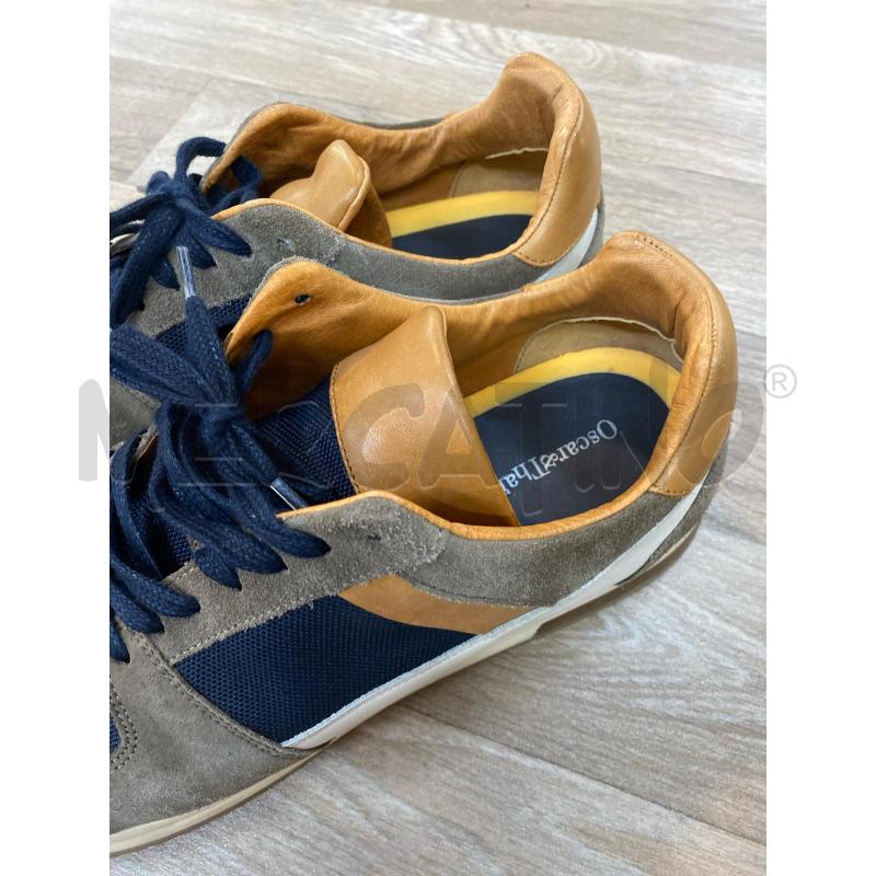 SCARPE UOMO OSCAR & THAIS SCAMOSCIATE MARRONI TELA BLU ECOPELLE | Mercatino dell'Usato Pomezia 5