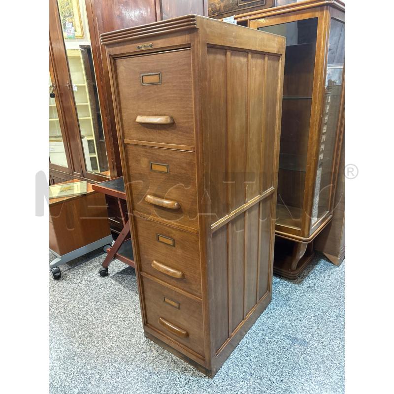 SCHEDARIO LEGNO 4 CASSETTI DA RIV | Mercatino dell'Usato Pomezia 1