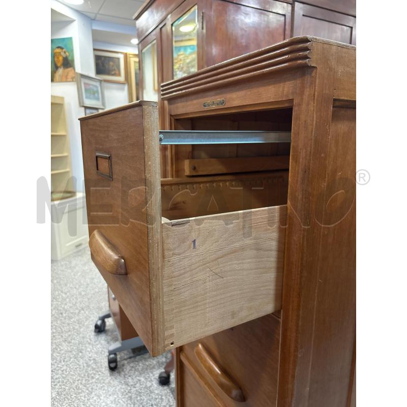 SCHEDARIO LEGNO 4 CASSETTI DA RIV | Mercatino dell'Usato Pomezia 3