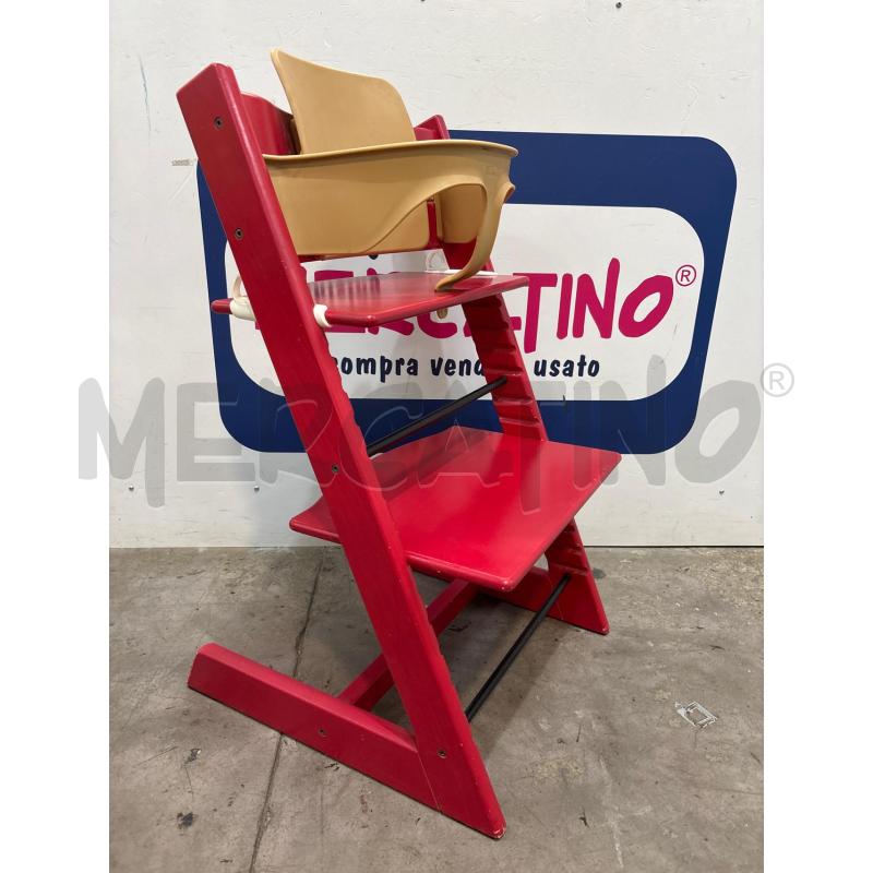 SEGGIOLONE TRIPP TRAPP STOKKE ROSSO + BABY SET | Mercatino dell'Usato Pomezia 1