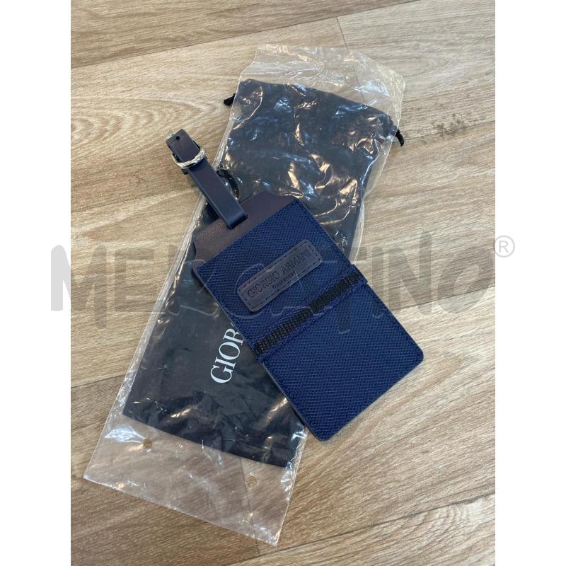 SEGNA NOME VALIGIA GIORGIO ARMANI BLU TELA  | Mercatino dell'Usato Pomezia 1