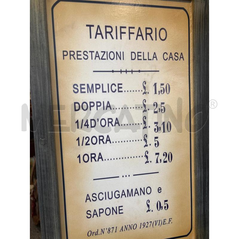 SEPARE' TARIFFARIO DA RIVEDERE | Mercatino dell'Usato Pomezia 2