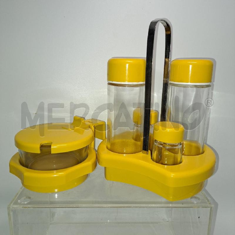 SET CUCINA OLIO ACETO ZUCCHERO SALE GIALLO | Mercatino dell'Usato Pomezia 1