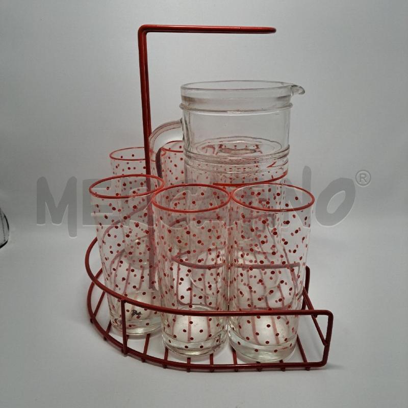 SET DA BIBITA VNTG VETRO 6 BICCHIERI+ CARAFFA | Mercatino dell'Usato Pomezia 1