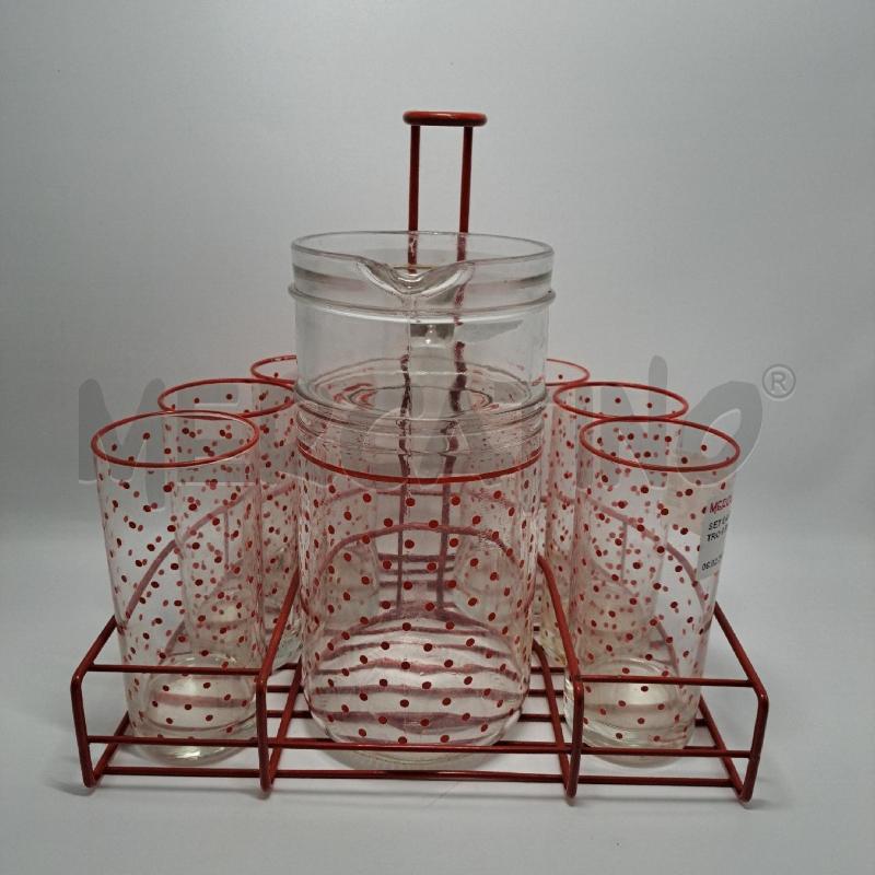 SET DA BIBITA VNTG VETRO 6 BICCHIERI+ CARAFFA | Mercatino dell'Usato Pomezia 2