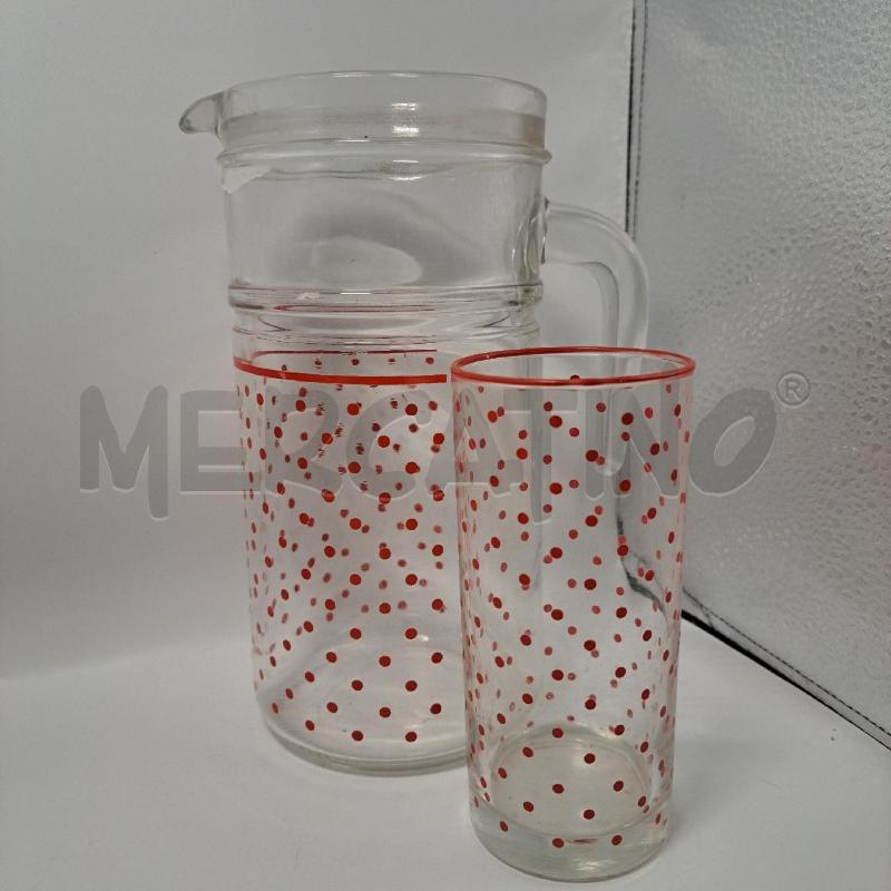 SET DA BIBITA VNTG VETRO 6 BICCHIERI+ CARAFFA | Mercatino dell'Usato Pomezia 5