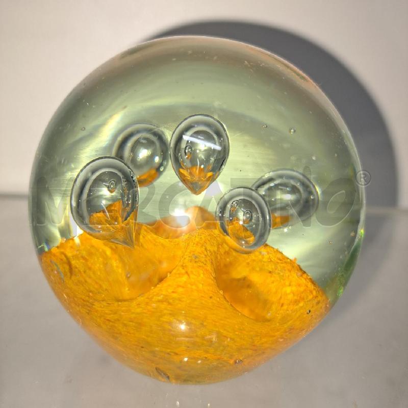 SFERA VETRO BOLLE SFUMATURE ARANCIONE | Mercatino dell'Usato Pomezia 1