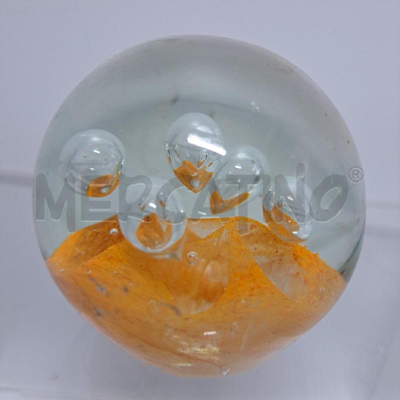 SFERA VETRO BOLLE SFUMATURE ARANCIONE | Mercatino dell'Usato Pomezia 2