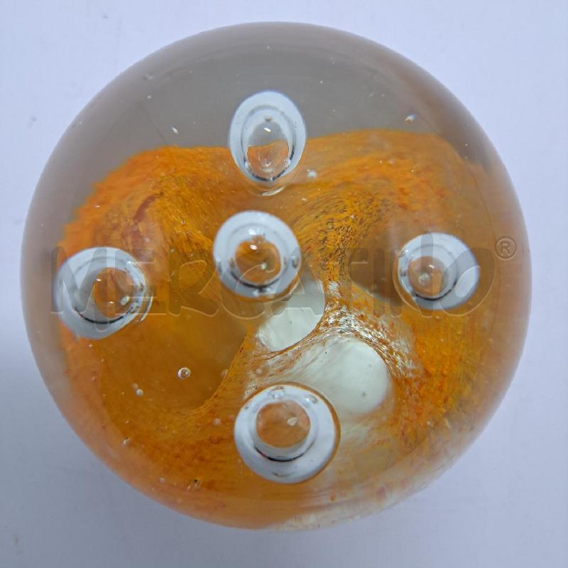 SFERA VETRO BOLLE SFUMATURE ARANCIONE | Mercatino dell'Usato Pomezia 3