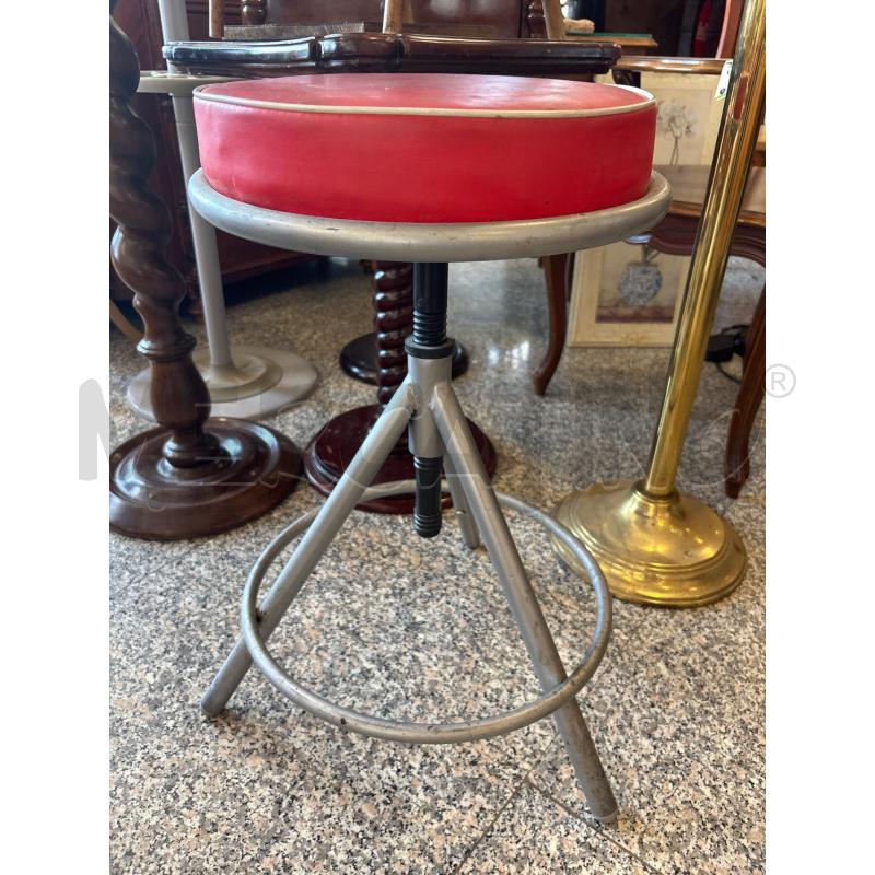 SGABELLO VINTAGE ROSSO | Mercatino dell'Usato Pomezia 1