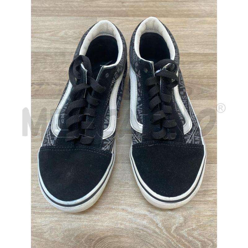 SNEAKERS DONNA/RAGAZZA SCRITTE VANS PATTERN NERO PELLE | Mercatino dell'Usato Pomezia 2