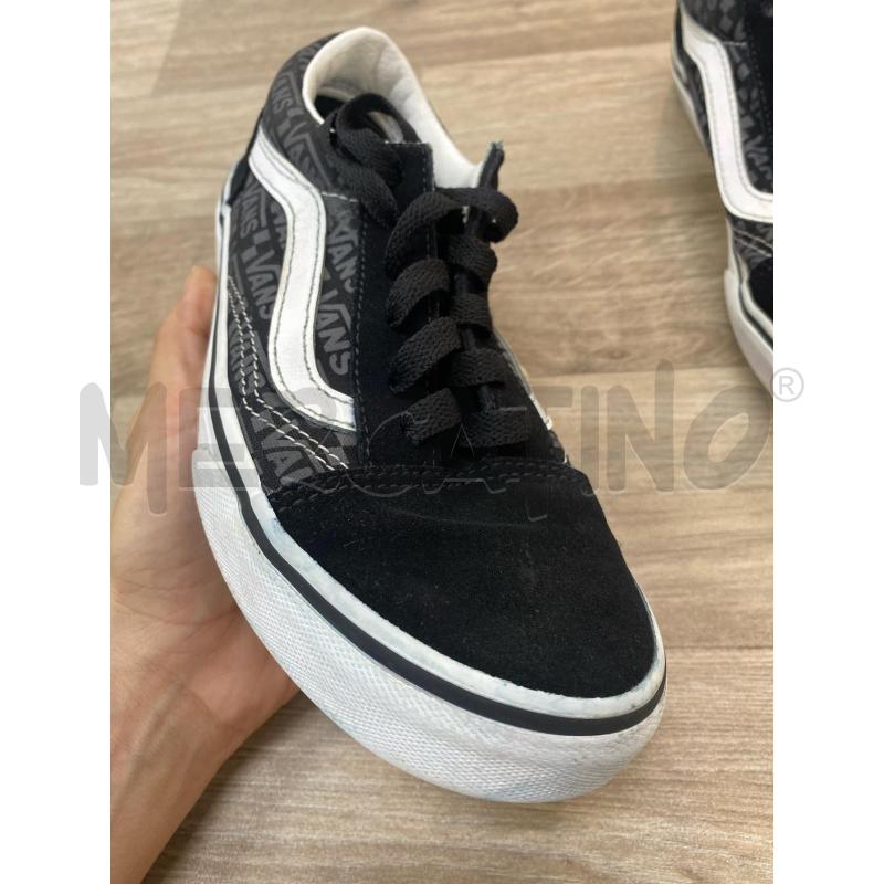SNEAKERS DONNA/RAGAZZA SCRITTE VANS PATTERN NERO PELLE | Mercatino dell'Usato Pomezia 3
