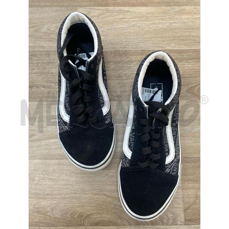 SNEAKERS DONNA/RAGAZZA SCRITTE VANS PATTERN NERO PELLE | Mercatino dell'Usato Pomezia 4