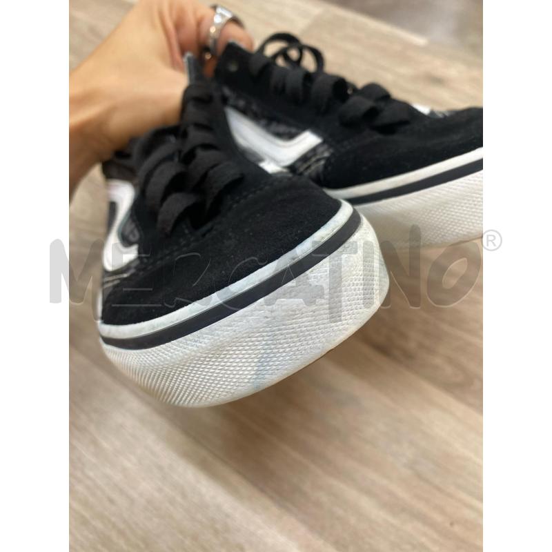 SNEAKERS DONNA/RAGAZZA SCRITTE VANS PATTERN NERO PELLE | Mercatino dell'Usato Pomezia 5