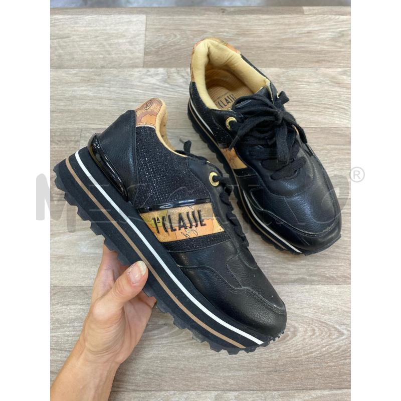 SNEAKERS DONNA 1 CLASSE NERE BEIFGE SIMILPELLE | Mercatino dell'Usato Pomezia 1