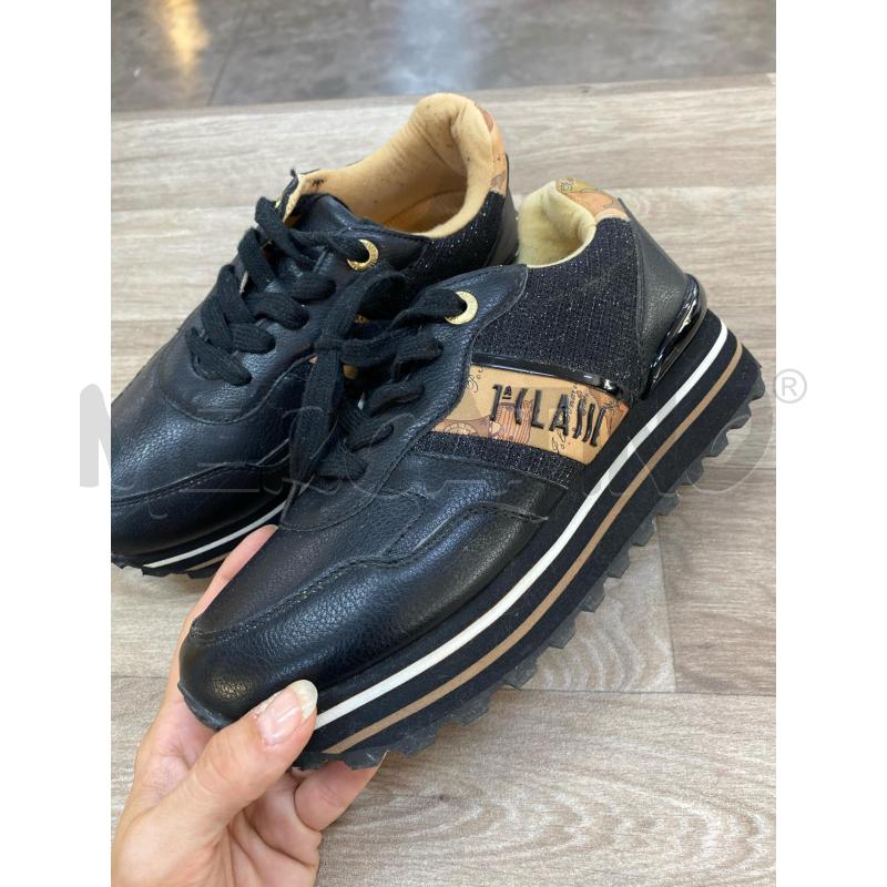 SNEAKERS DONNA 1 CLASSE NERE BEIFGE SIMILPELLE | Mercatino dell'Usato Pomezia 5