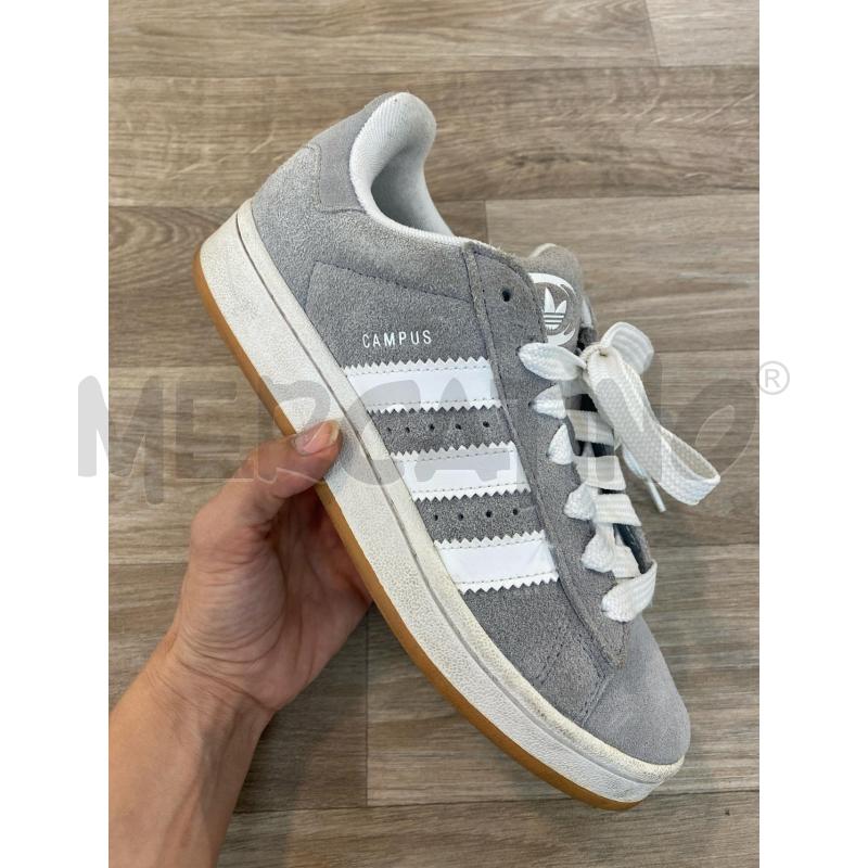 SNEAKERS DONNA CAMPUS PELLE SCAMOSCIATA GRIGIO CHIARO | Mercatino dell'Usato Pomezia 1