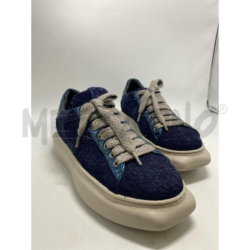 SNEAKERS DONNA LAURA BELLARIVA SCAMOSCIATE BLU SUOLA GRIGIA | Mercatino dell'Usato Pomezia 1