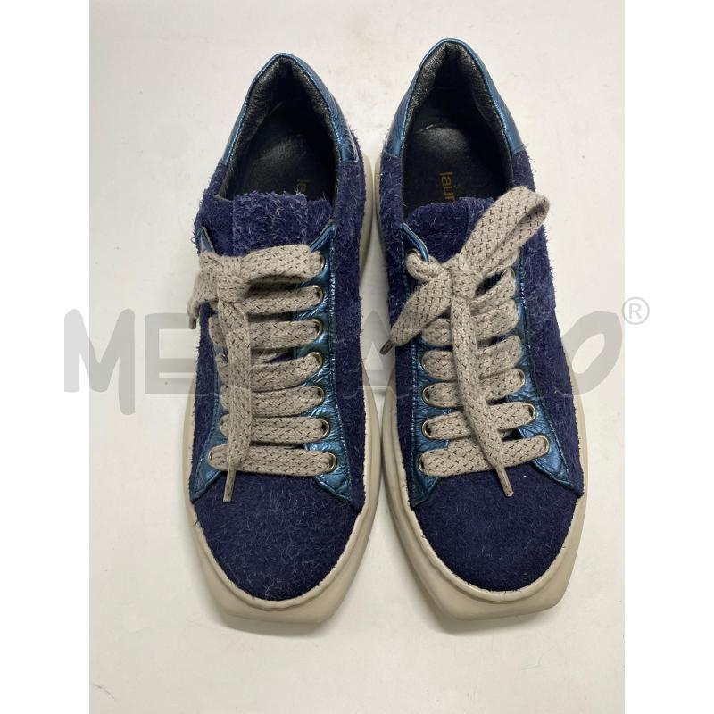 SNEAKERS DONNA LAURA BELLARIVA SCAMOSCIATE BLU SUOLA GRIGIA | Mercatino dell'Usato Pomezia 2