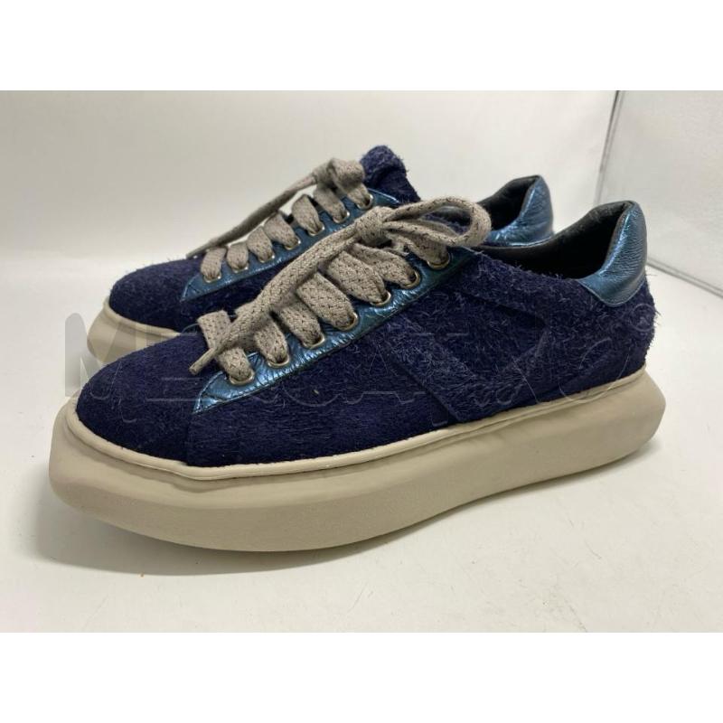 SNEAKERS DONNA LAURA BELLARIVA SCAMOSCIATE BLU SUOLA GRIGIA | Mercatino dell'Usato Pomezia 3