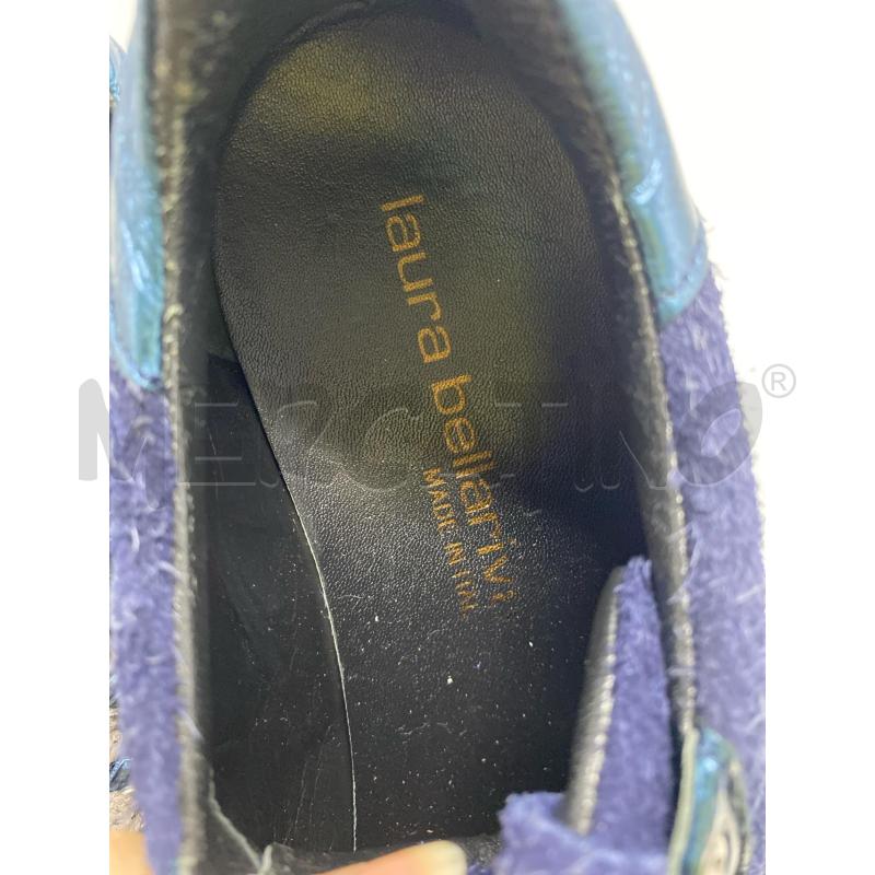SNEAKERS DONNA LAURA BELLARIVA SCAMOSCIATE BLU SUOLA GRIGIA | Mercatino dell'Usato Pomezia 5