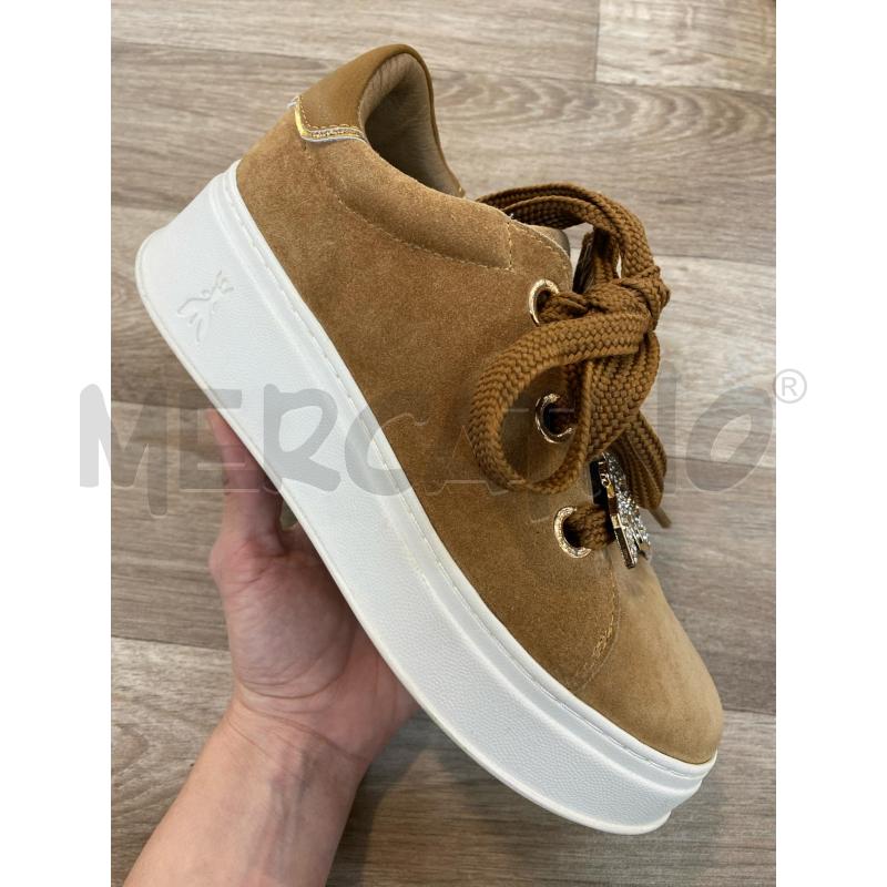 SNEAKERS DONNA PATRIZIA PEPE SCAMOSCIATE MARRONE STRASS | Mercatino dell'Usato Pomezia 1