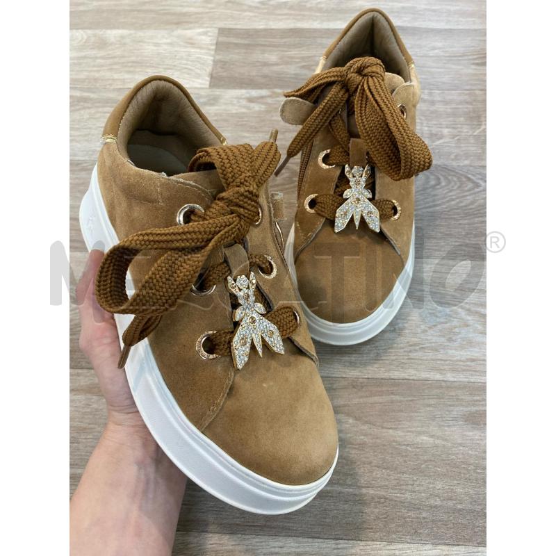 SNEAKERS DONNA PATRIZIA PEPE SCAMOSCIATE MARRONE STRASS | Mercatino dell'Usato Pomezia 3