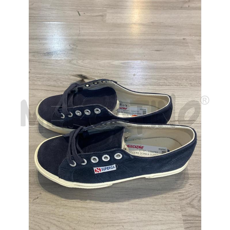 SNEAKERS DONNA SUPERGA BLU SCURO SCAMOSCIATE | Mercatino dell'Usato Pomezia 1