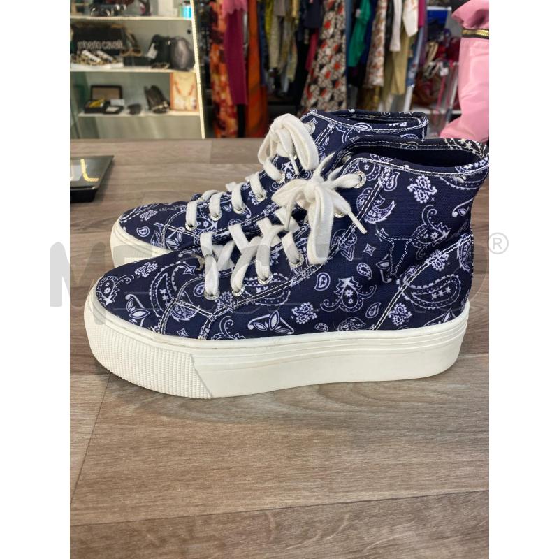 SNEAKERS DONNA WINDSORSMITH PLATFORM TESSUTO BLU FANTASIA CASHMERE | Mercatino dell'Usato Pomezia 1