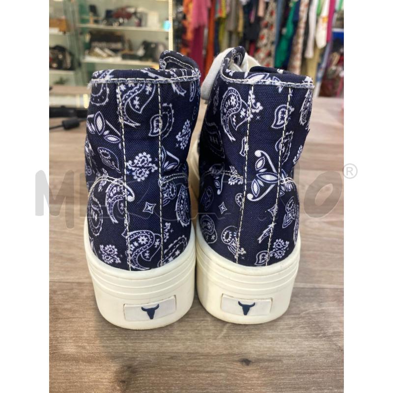 SNEAKERS DONNA WINDSORSMITH PLATFORM TESSUTO BLU FANTASIA CASHMERE | Mercatino dell'Usato Pomezia 3