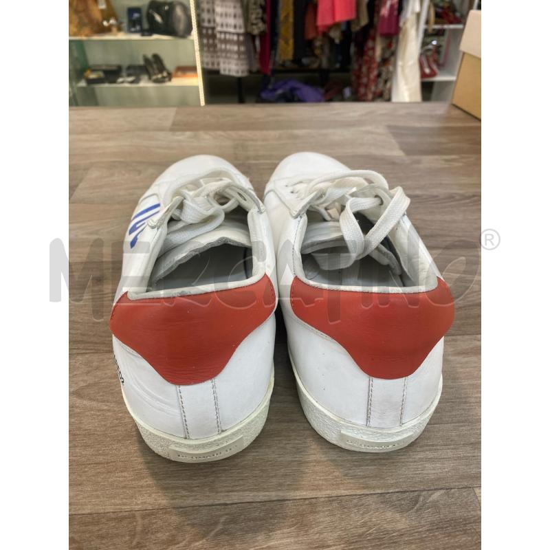 SNEAKERS UOMO ICON IN PELLE BIANCHE ROSSE SCRITTA BLU | Mercatino dell'Usato Pomezia 4