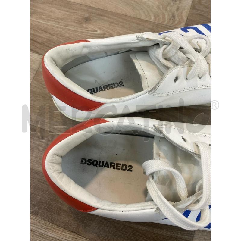 SNEAKERS UOMO ICON IN PELLE BIANCHE ROSSE SCRITTA BLU | Mercatino dell'Usato Pomezia 5