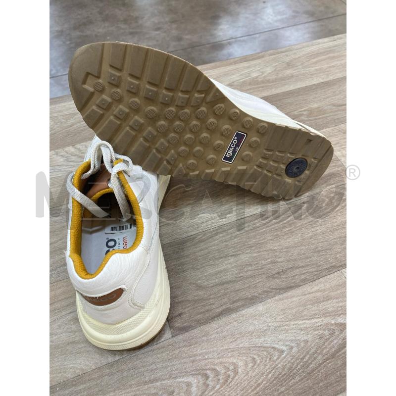 SNEAKERS UOMO IGI&CO VERA PELLE BIANCO INTERNO SENAPE MEMORY FOAM | Mercatino dell'Usato Pomezia 4